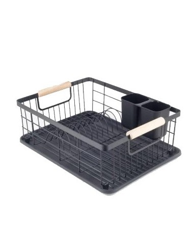 Escurre Plato C-asa Madera Blanco-negro 57916803-57916807-57916802 Cr02