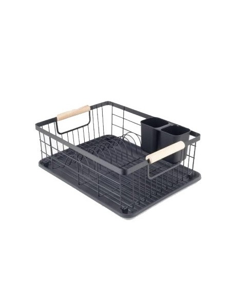 Escurre Plato C-asa Madera Blanco-negro 57916803-57916807-57916802 Cr02