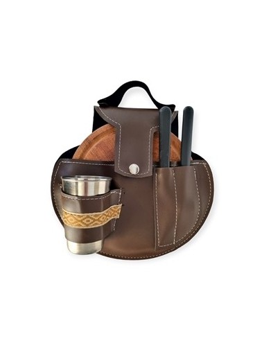 Set Asado Plato 22cm Red  C-cubiertos Y Estuche Eco Cuero- 420 70102 Org01 Mar02 -p-