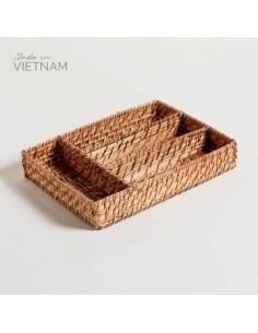 Cubiertero 24x34cm Mimbre Negro-natural 0503190-0503158 Mish02