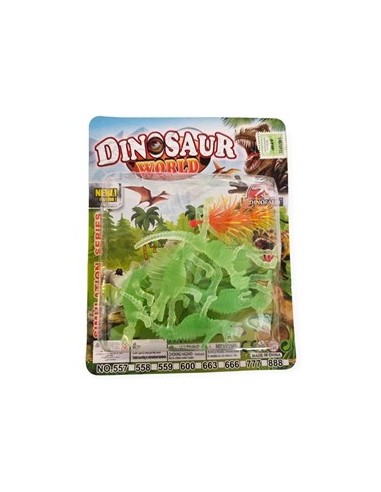 Dinosaurio X6 Goma Transparente En Blister 10437 Go02