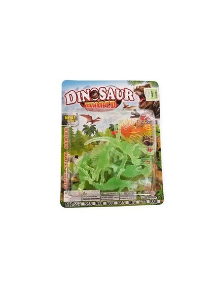 Dinosaurio X6 Goma Transparente En Blister 10437 Go02