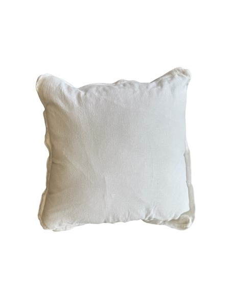 Almohadon 43x43cm Blanco C/relleno C/flecos 25603040 Tal01