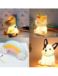 Velador 10cm-20cm Perro-gato-dino-astronauta-arco Iris-dona Cs326 Yw-6292- Yw-6309 Ori02
