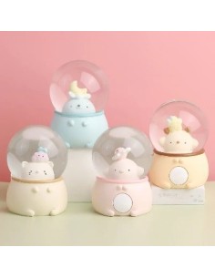 Esfera 8cm Vidrio Base Ceramica C-luz Animalitos 2306264 Jli03