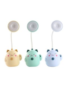 Velador 30cm Gatito-caracol Led De Escritorio C-portalapices 31442 Jm1902-jm1900-jm1905 Mta01 Ben02