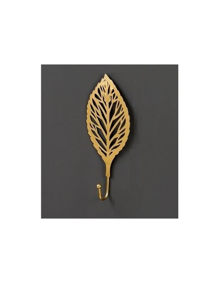 Perchero Hoja Metal Dorado 201031-201032 Cs120-1289c-d Man02 Dsa01