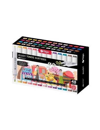 Marcadores X48 Artisticos Doble Punta Alloy Filgo Sur  Allym-em48-sur Fil01