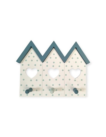 Perchero X 3 Casita Madera Deco 067de4049 Dol01