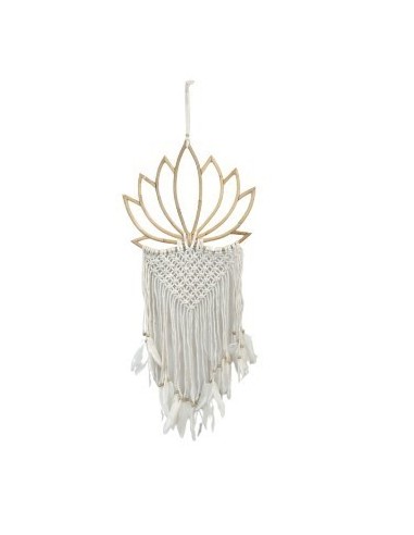 Movil 80x32cm Loto Bamboo-macrame-plumas Rs1218-2 Am01