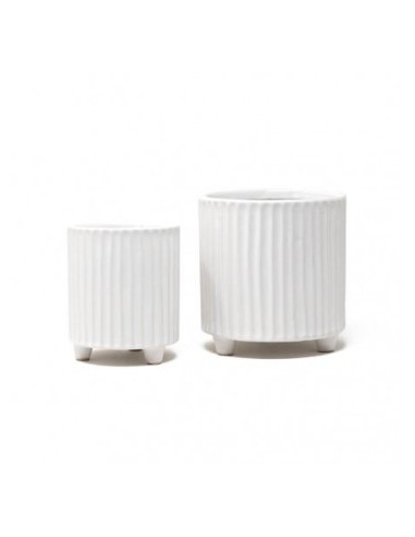 Maceta 12x10cm Rayas Blancas Md9c Gal01