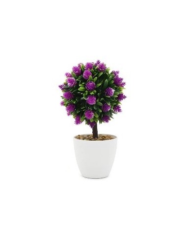 Maceta 25cm C-arbolito Y Flores Violeta 14898 Tar02