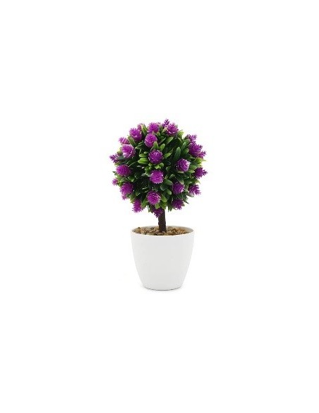 Maceta 25cm C-arbolito Y Flores Violeta 14898 Tar02