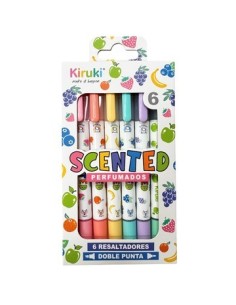 Resaltadores X6 Doble Punta Perfumados 180007 Kir01