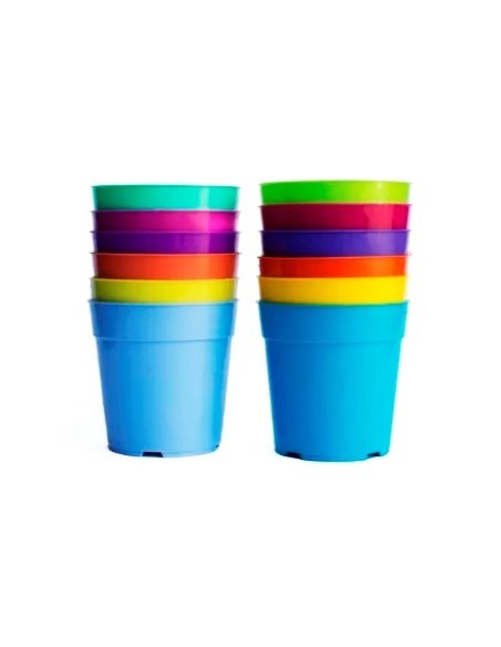Maceta Plastica N.6 Redonda Colores Beruplast -b40-