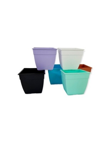 Maceta Plastica N.6 Cuadrada Colores Beruplast -b40-