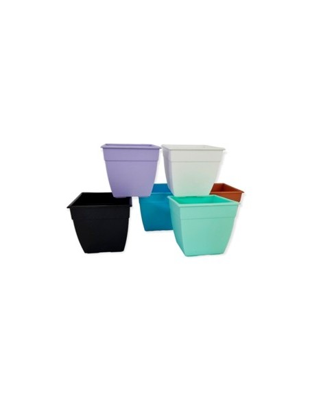 Maceta Plastica N.6 Cuadrada Colores Beruplast -b40-