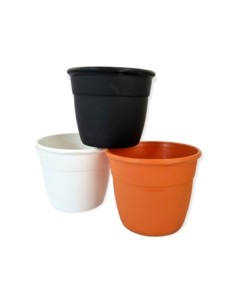 Maceta Plastica N.12  Simil Barro-color Red   Beruplast