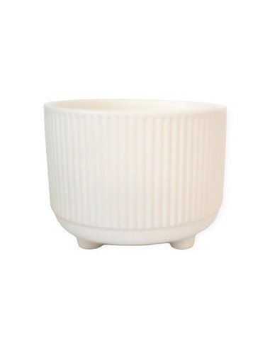 Maceta 11x9cm Rayas C-patas Col  Surt Z7715 Cry01