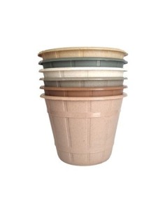 Maceta Plastica N. 15 Facetado Madera Beruplast (b100)