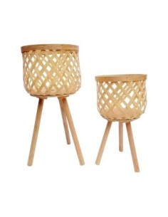 Porta Maceta De Mimbre Nordica Set X2  1203492 Man02