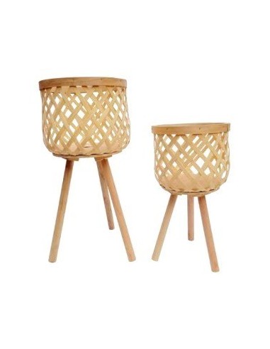 Porta Maceta De Mimbre Nordica Set X2  1203492 Man02