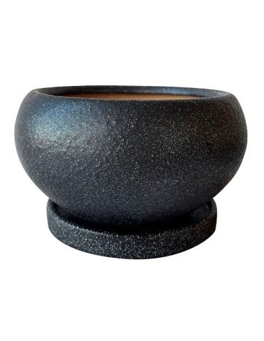 Maceta 15cm Ceramica Texturada C-plato T338 Jun02