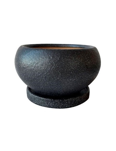 Maceta 15cm Ceramica Texturada C-plato T338 Jun02