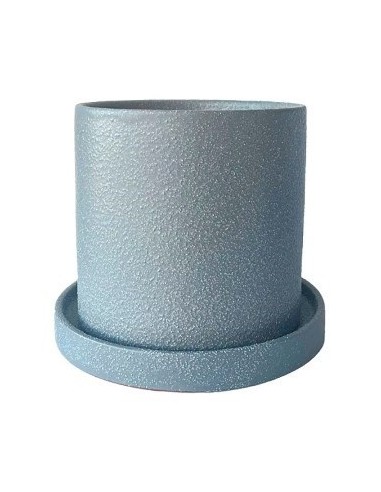Maceta 13cm Ceramica Texturada Recta C-plato T334 T333 Jun02