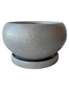 Maceta 12cm Ceramica Texturada C-plato T335 T336 T337 Jun02