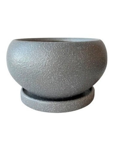 Maceta 12cm Ceramica Texturada C-plato T335 T336 T337 Jun02