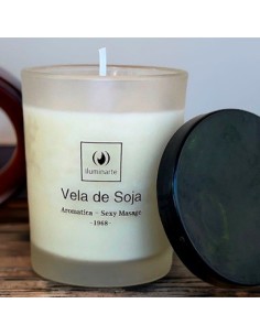 Vela Soja 7cm Aromatizada Frasco Vidrio C- Tapa Plast  075 Ilum01