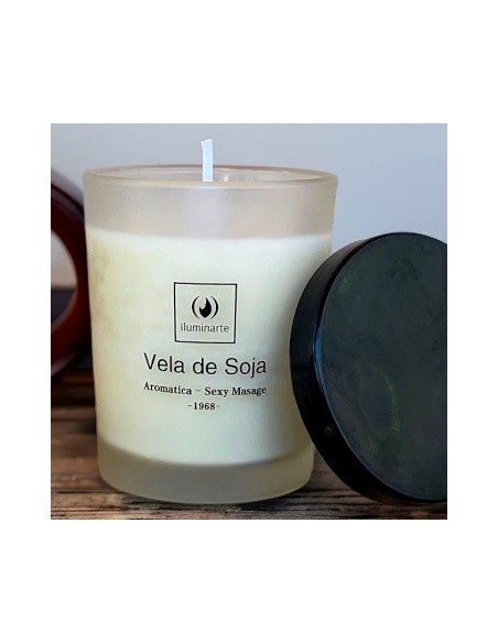 Vela Soja 7cm Aromatizada Frasco Vidrio C- Tapa Plast  075 Ilum01