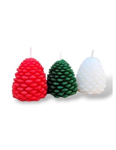 Vela 6cm Pina Rojo-verde-blanco 604h Ilum01