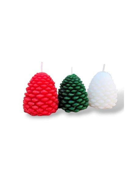 Vela 6cm Pina Rojo-verde-blanco 604h Ilum01