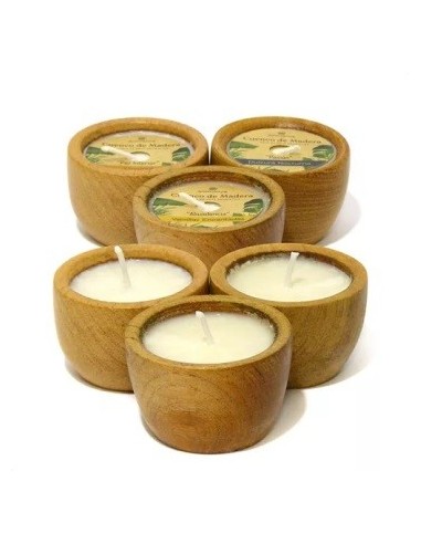 Vela 6x4cm Soja Aromatica Cuenco Madera 101z Ilum01