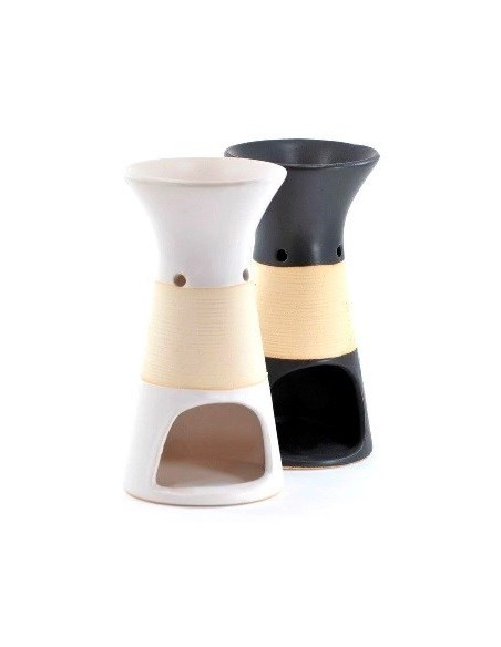 Hornito 16cm Blanco Rayas Cobre 912k Ilum01