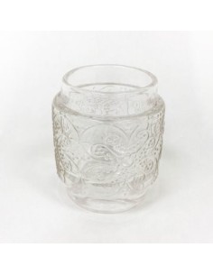 Candelabro Vidrio C-relieve Flor Mariposa 5x7 5cm D4090 Dec01