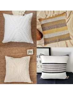 Funda Almohadon 40x40cm Amalia Crudo-aihnoa Plata-donata Maiz-amanda Crudo 8430105-1330190-1730109-8330105 Pri02