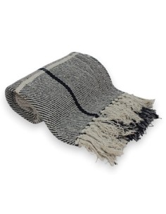 Manta 125x150cm Natural Espiga Cuadrille-lisa Bca-ngra-gris M0119 M0120-m0121 Mo104-m0100-m0106-m0085nb-m0085nt-m0085be  Mf01