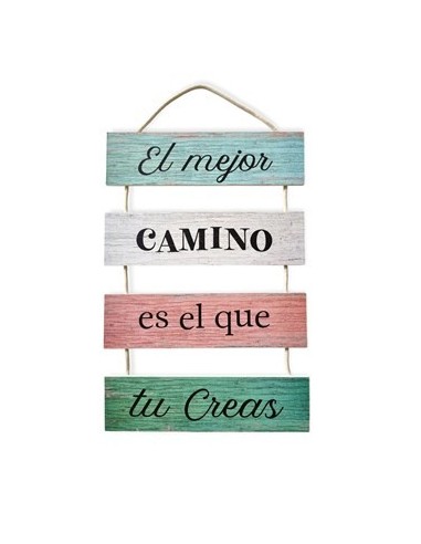 Colgante Madera X4 Frases 2660 Decozu -m-