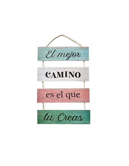 Colgante Madera X4 Frases 2660 Decozu -m-