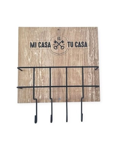Porta Llaves X4 C-porta Papeles Madera R-01 Sir01
