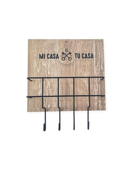 Porta Llaves X4 C-porta Papeles Madera R-01 Sir01