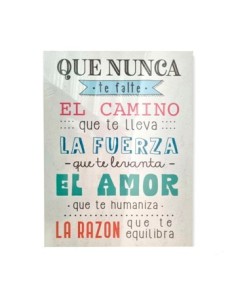 Cuadro 30x40 P- Colgar Borde Bco- Negro C- Frases 3620-5130 Decozu