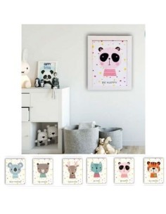 Cuadro 20x25 Infantil Plano Blanco-natural 7040-7042 Decozu