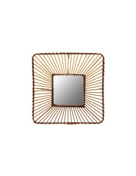 Espejo 45x45 Rattan P-colgar Ep2012 Vgo01 -m- -m-