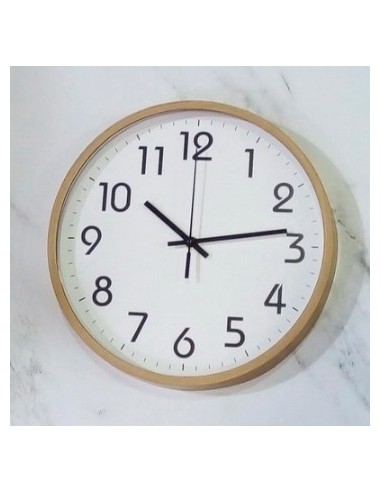 Reloj Pared 29cm Red  Fondo Bco Simil Mad 301841 Pcu01000301841005