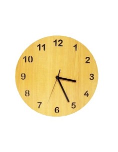 Reloj Pared 28cm Madera Bambu Baja 300419 Pcu01 -b1-