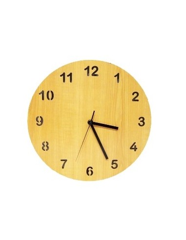 Reloj Pared 28cm Madera Bambu Baja 300419 Pcu01 -b1-